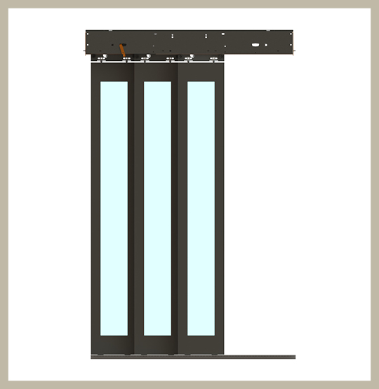 3 Panel Teleskopik Kat Kapısı